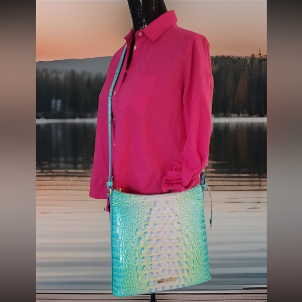 SOLD! π BRAHMIN KATIE COTTON CANDY π OMBRE CROSSBODY SHOULDER BAG ππ - Picture 1 of 16